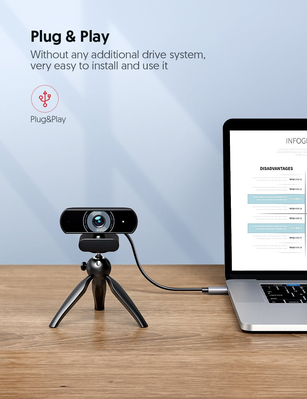Victure SC30 1080P Webcam 