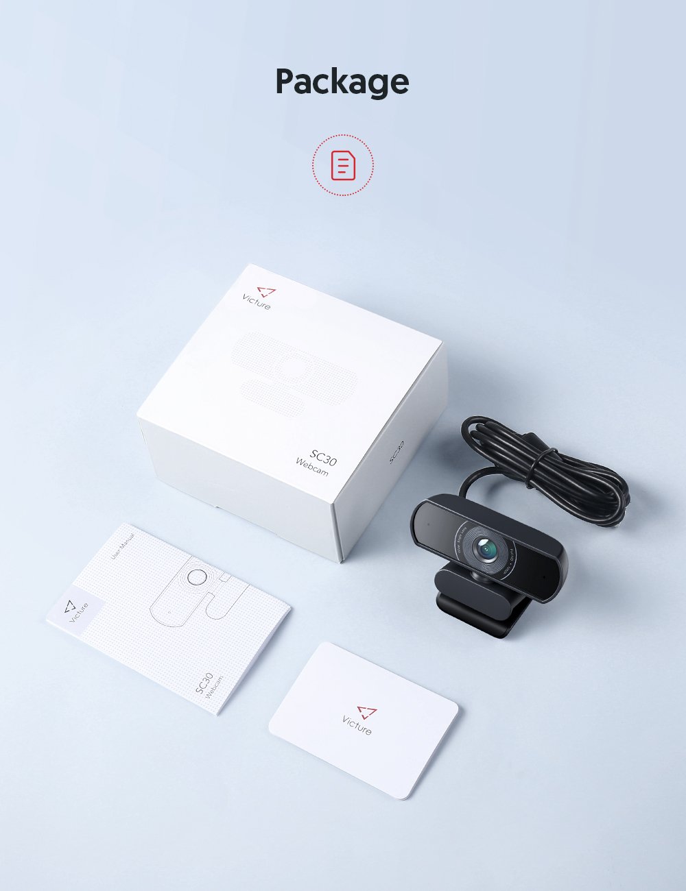Victure SC30 1080P Webcam 